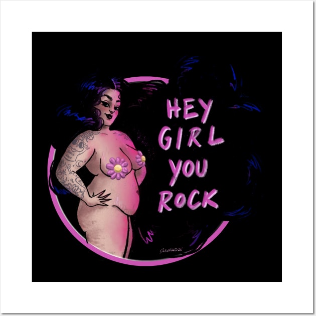 Hey Girl Wall Art by SaraWired